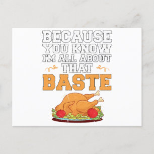 Funny Thanksgiving Quote Turkey Day Pun Kitchen Postcard