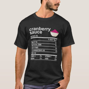 Funny Thanksgiving Sauce Food Shirt Cranberry Nutr