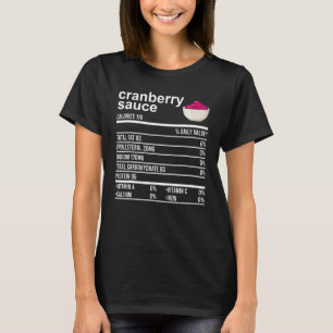 Funny Thanksgiving Sauce Food Shirt Cranberry Nutr