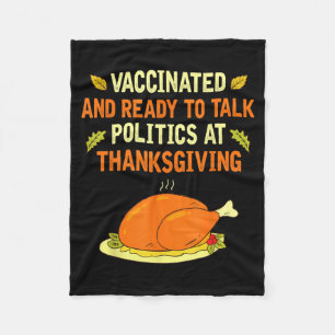 Funny Thanksgiving Shirt For Women Men Sarcastic Fleece Blanket