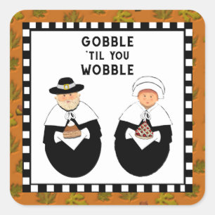 Funny Thanksgiving Square Sticker
