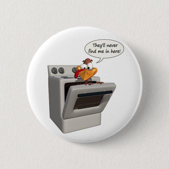 Funny Thanksgiving Turkey button (Front)