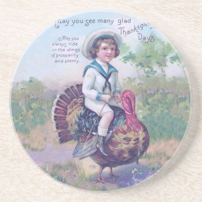 Funny Thanksgiving Turkey Coaster (Front)