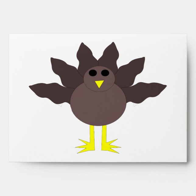 Funny Thanksgiving Turkey Customisable Envelopes (Front)