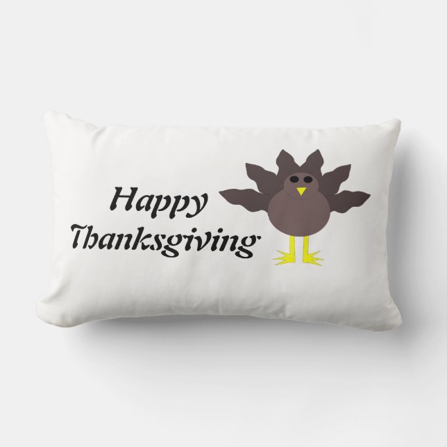 Funny Thanksgiving Turkey Customisable Pillow (Front)
