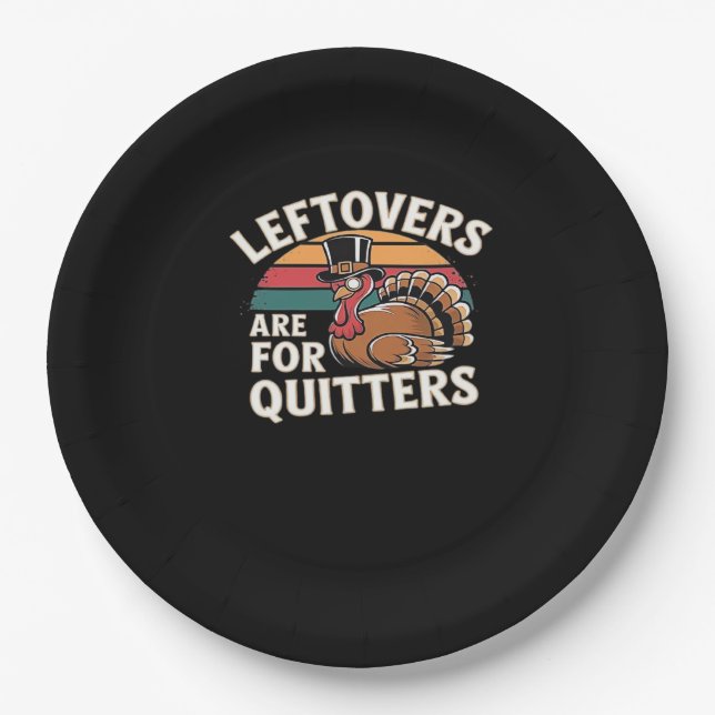 Funny Thanksgiving Turkey Design - “Leftovers Are  Paper Plate (Front)