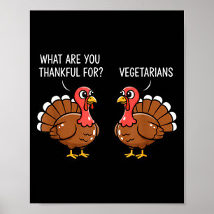 Funny Thanksgiving Turkey Design - What Are You Th Poster