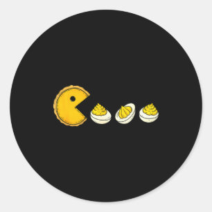 Funny Thanksgiving Turkey Gift For Men Women Kids Classic Round Sticker