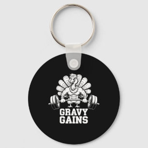 Funny Thanksgiving Turkey Gravy Gains Motivation G Key Ring
