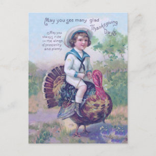 Funny Thanksgiving Turkey Holiday Postcard