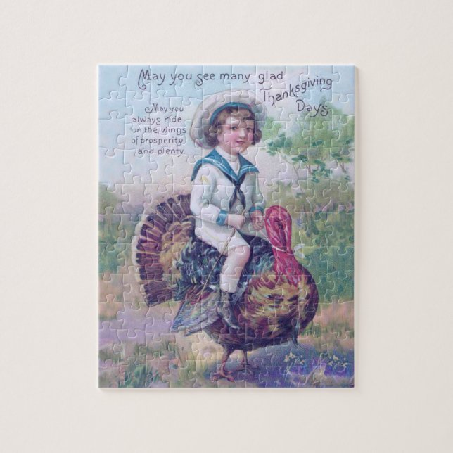 Funny Thanksgiving Turkey Jigsaw Puzzle (Vertical)