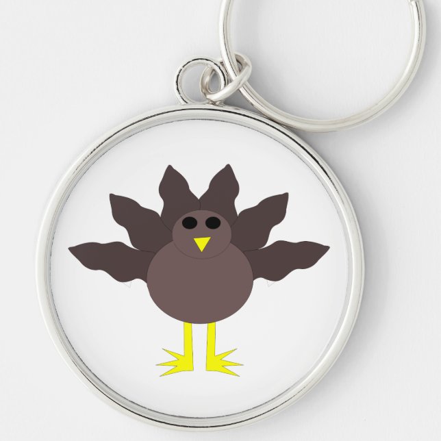 Funny Thanksgiving Turkey Keychain (Front)