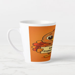 Funny Thanksgiving Turkey Latte Mug