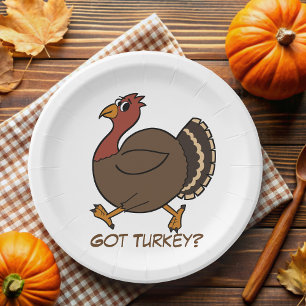 Funny Thanksgiving Turkey Paper Plates