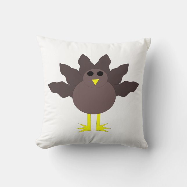 Funny Thanksgiving Turkey Pillow (Front)