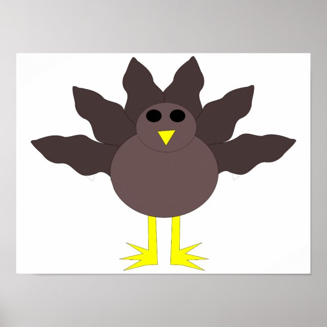 Funny Thanksgiving Turkey Poster (Front)