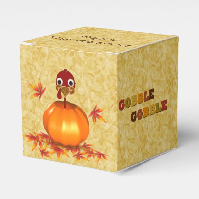 Funny Thanksgiving Turkey Pumpkin - Favour Box (Front Side)