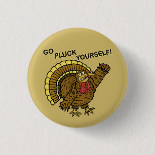 Funny Thanksgiving Turkey Pun 3 Cm Round Badge