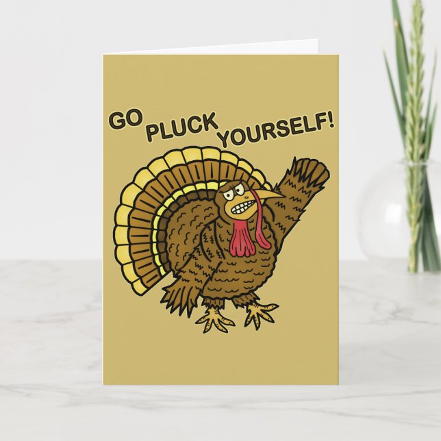 Funny Thanksgiving Turkey Pun Holiday Card (Front)