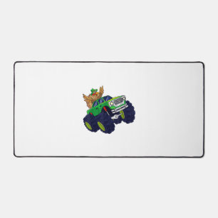 Funny Thanksgiving Turkey Riding Monster Truck Boy Desk Mat