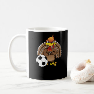 Funny Thanksgiving Turkey Soccer Soccer Gift Coffee Mug