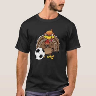 Funny Thanksgiving Turkey Soccer Soccer Gift T-Shirt