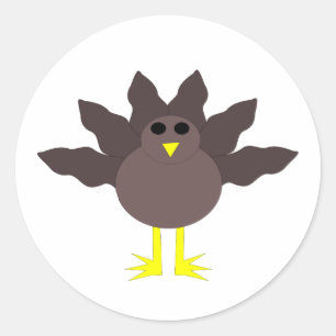 Funny Thanksgiving Turkey Stickers