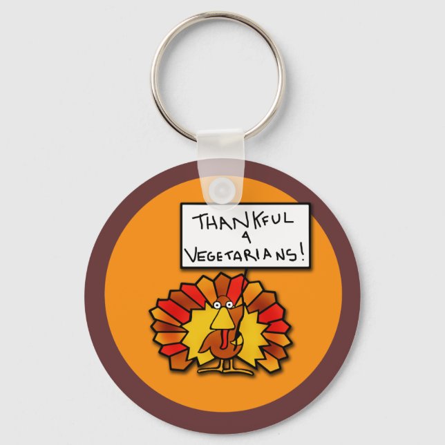 Funny Thanksgiving Turkey T-shirts and Apparel Key Ring (Front)