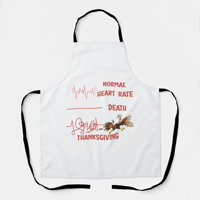 Funny Thanksgiving turkey text. Apron (Front)