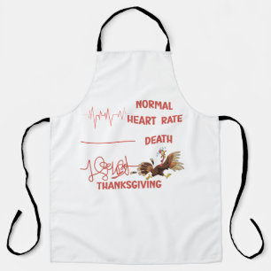 Funny Thanksgiving turkey text. Apron