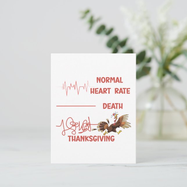Funny Thanksgiving turkey text. Card (Standing Front)