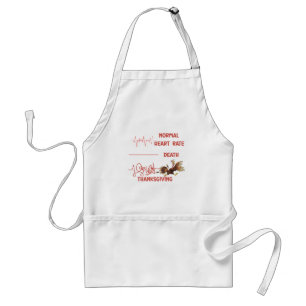 Funny Thanksgiving turkey text. Standard Apron