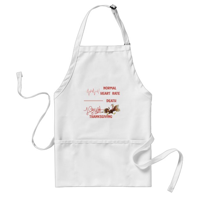 Funny Thanksgiving turkey text. Standard Apron (Front)