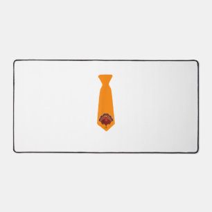 Funny Thanksgiving Turkey Tie Graphic Desk Mat