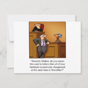 Funny Thanksgiving Turkey Trial! Holiday Card