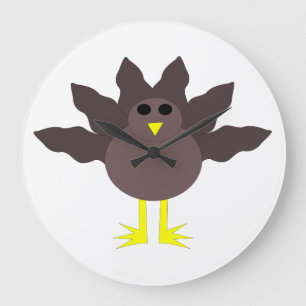 Funny Thanksgiving Turkey Wall Clock