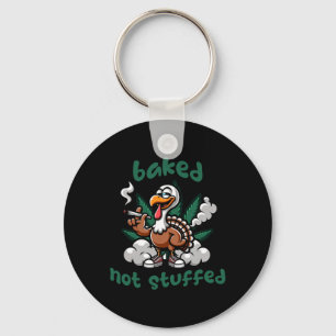 Funny Thanksgiving Weed Stoned Turkey Smoker Key Ring