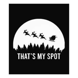 Funny That's My Spot Xmas Session Santa on Sleigh Photo Print