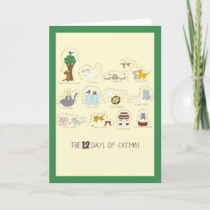 Funny The 12 Days of Catmas Christmas Holiday Card