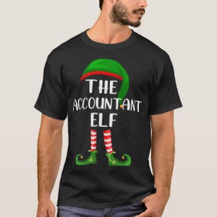 Funny The Accountant Elf Matching Family Christmas T-Shirt