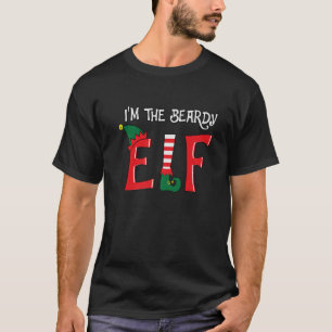 Funny The Beardy Elf Family Matching Christmas Gro T-Shirt