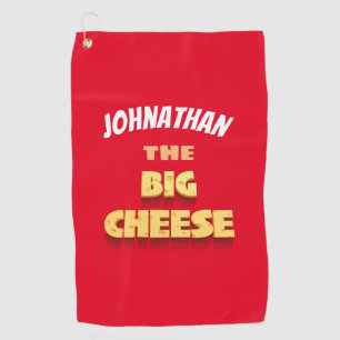 Funny the big cheese boss cartoon golf towel