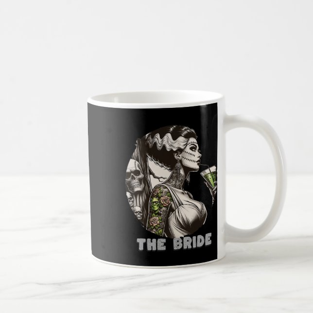 Funny The Bride The Monster Frankenstein Spooky Ha Coffee Mug (Right)