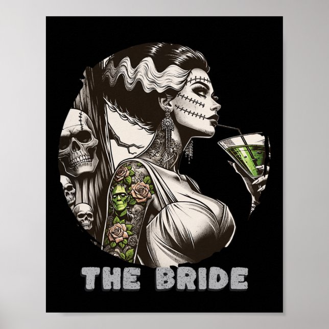 Funny The Bride The Monster Frankenstein Spooky Ha Poster (Front)