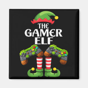 Funny The Gamer Elf Christmas Gamer Boy Kids  Magnet