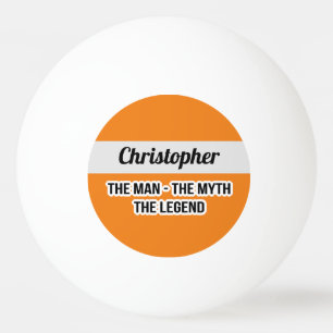 Funny The Man The Myth The Legend Monogrammed Ping Pong Ball