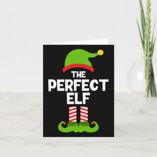Funny The Perfect Elf Christmas Family Party Pajam Card