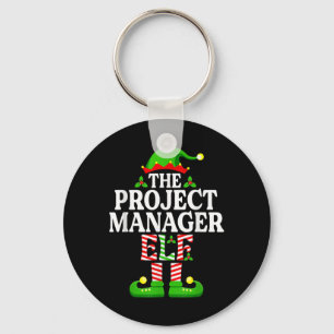 Funny The Project Manager Elf Christmas Family Mat Key Ring