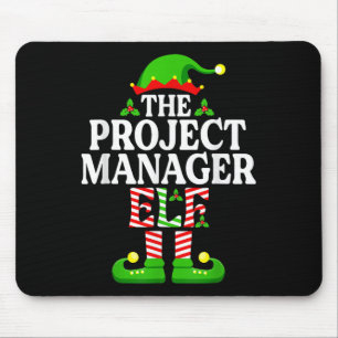 Funny The Project Manager Elf Christmas Family Mat Mouse Pad