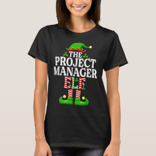 Funny The Project Manager Elf Christmas Family Mat T-Shirt
